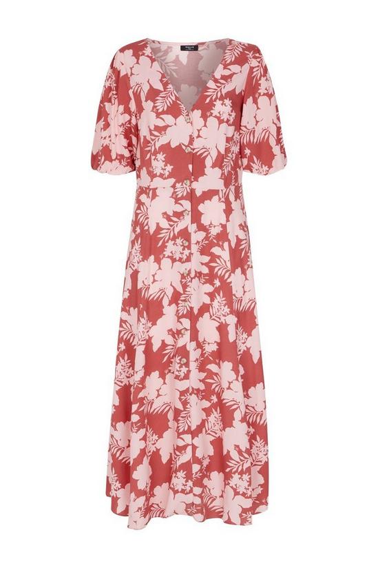 Wallis Tall Shadow Floral Button Through Dress 5