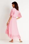 Wallis Tall Pink Check Wrap Midi Dress thumbnail 3