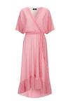 Wallis Tall Pink Check Wrap Midi Dress thumbnail 5