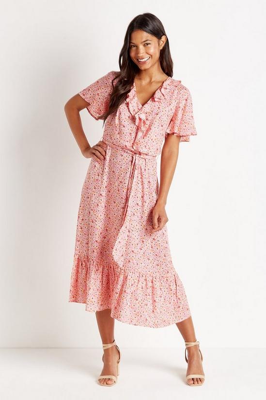 Wallis Pink Daisy Ruffle Dress 1