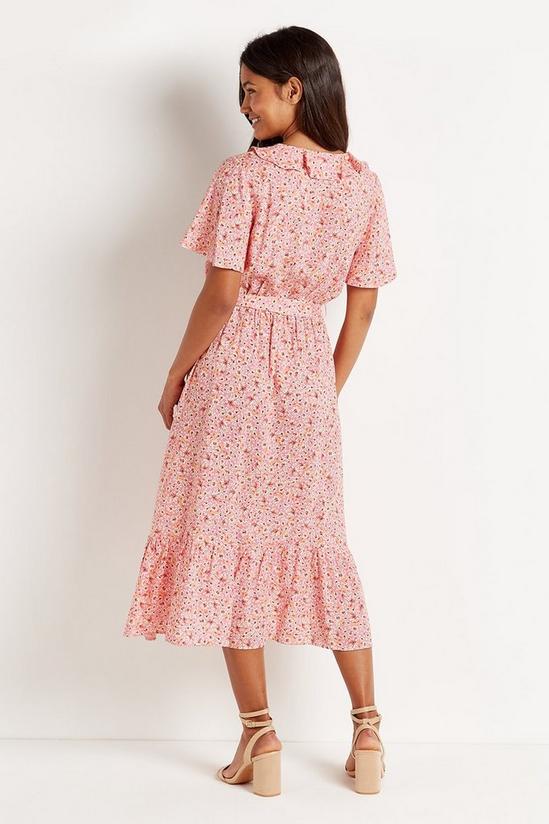Wallis Pink Daisy Ruffle Dress 3
