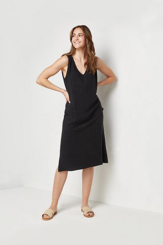 Wallis Linen Look Side-split Shift Dress 1