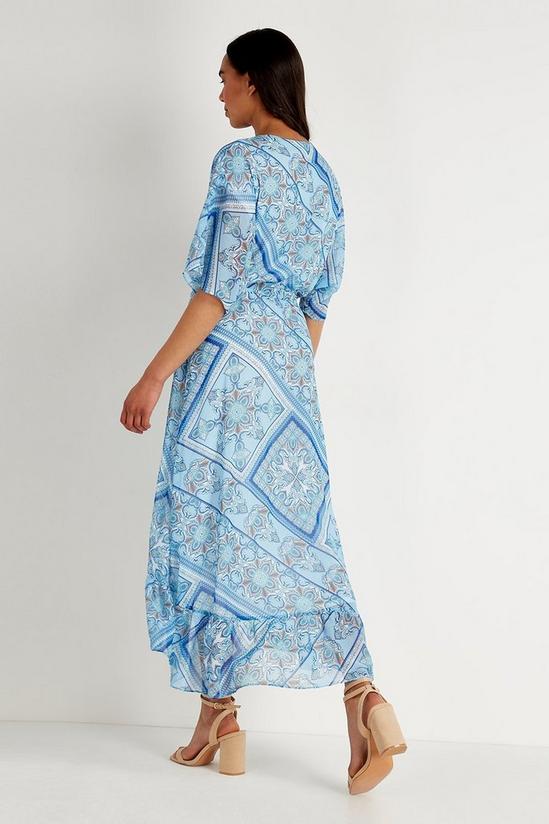 Wallis Scarf Print Wrap Midi Dress 3