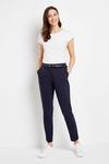 Wallis Navy Belted Cigarette Trousers thumbnail 1