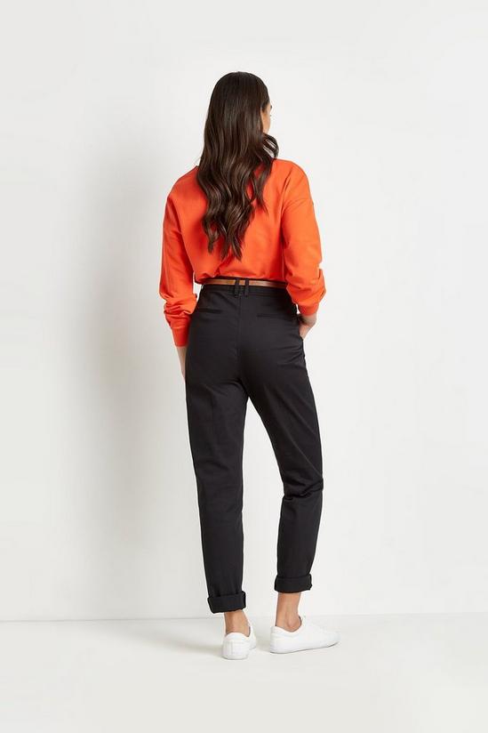 Wallis Tall Cotton Belted Cigarette Trousers 3