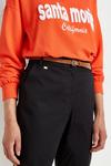 Wallis Tall Cotton Belted Cigarette Trousers thumbnail 4