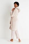 Wallis Loungeable Mink Luxury Fleece Hooded Robe thumbnail 3