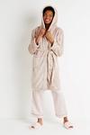 Wallis Loungeable Mink Luxury Fleece Hooded Robe thumbnail 5