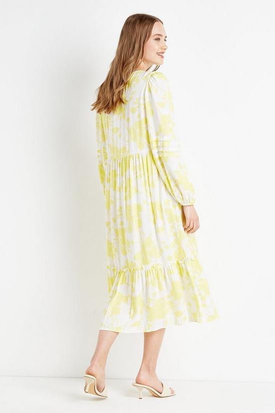 Wallis Lemon Floral Tiered Smock Dress 3