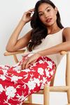 Wallis Red Floral Jersey Maxi Skirt thumbnail 4