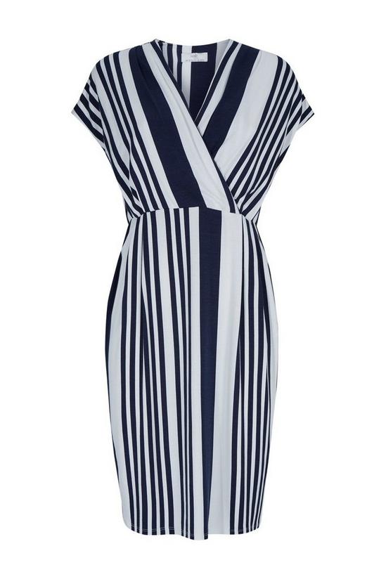 Wallis Petite Ink Stripe Jersey Wrap Dress 5