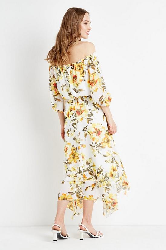 Wallis Sunflower Off Shoulder Tiered Midi Dress 3