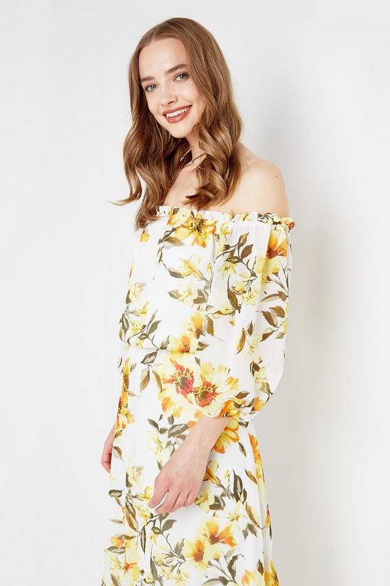 Wallis Sunflower Off Shoulder Tiered Midi Dress 4