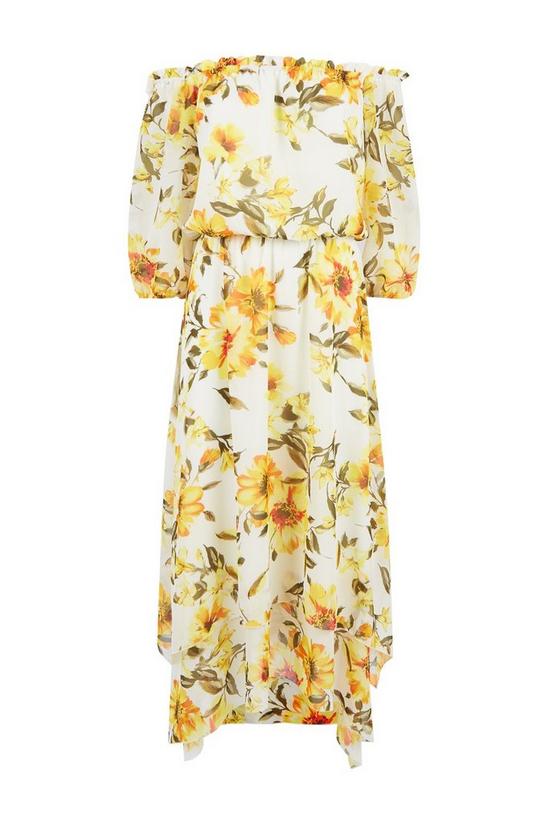 Wallis Sunflower Off Shoulder Tiered Midi Dress 5