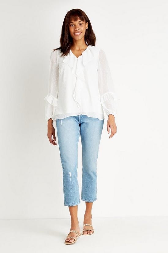 Wallis Ivory Frill Front Blouse 2