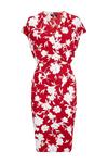 Wallis Red Floral Jersey Wrap Dress thumbnail 5