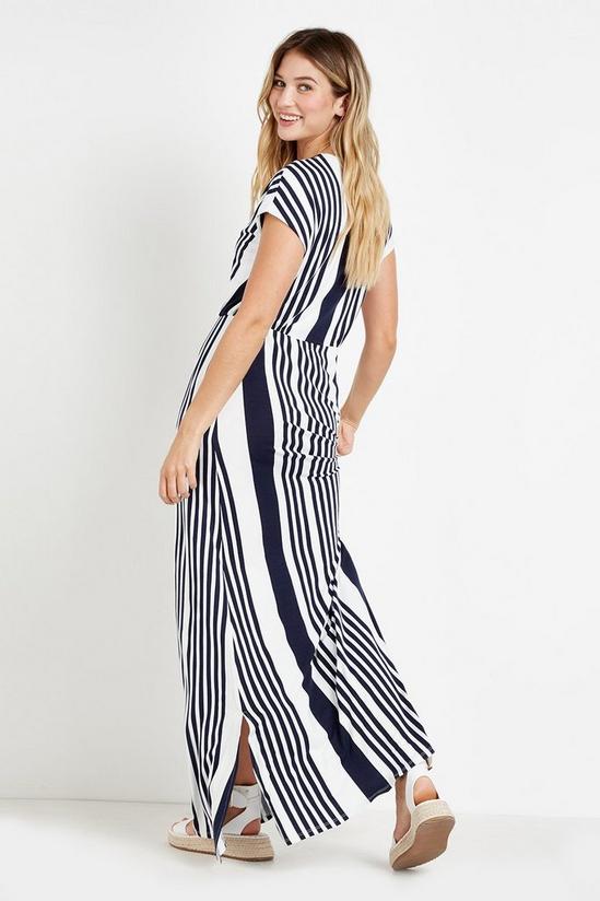 Wallis Ink Stripe Jersey Maxi Dress 3