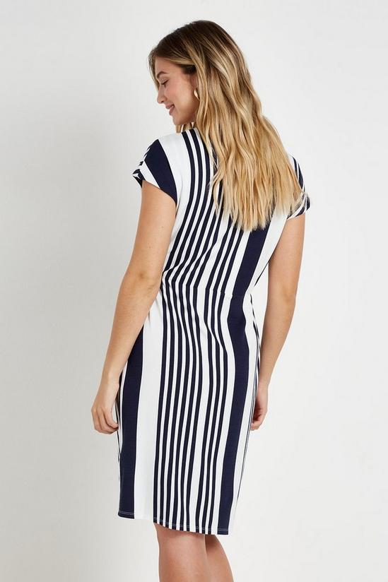 Wallis Ink Stripe Jersey Wrap Dress 3