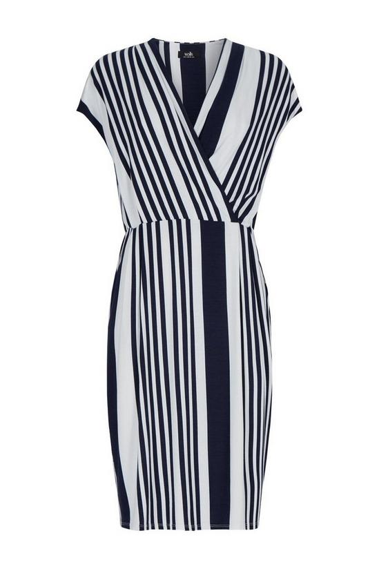 Wallis Ink Stripe Jersey Wrap Dress 5