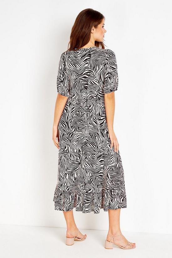 Wallis Zebra Print Jersey Midi Dress 3