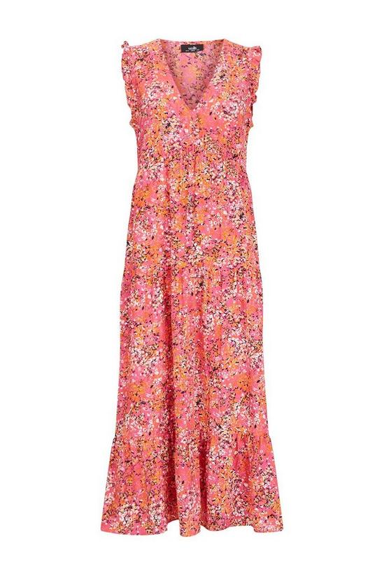 Wallis Pink Floral Tiered Midi Dress 5
