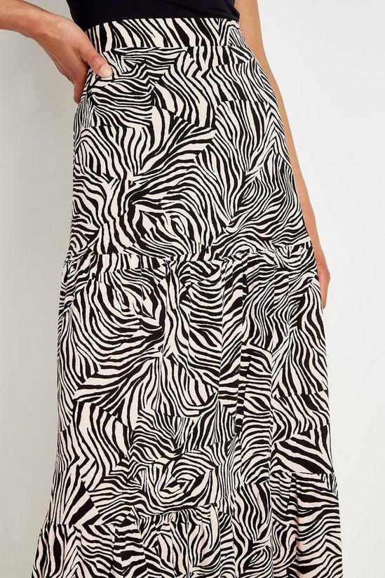 Wallis Zebra Print Jersey Maxi Skirt 4