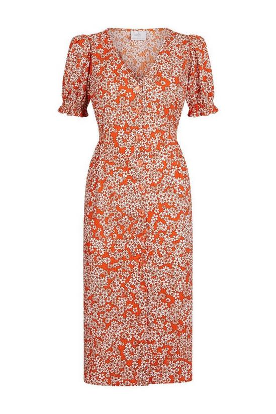 Wallis Petite Orange Daisy Midi Dress 5