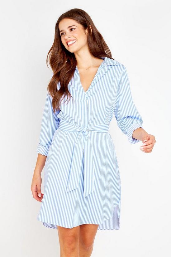 Wallis Blue Poplin Stripe Shirt Dress 2