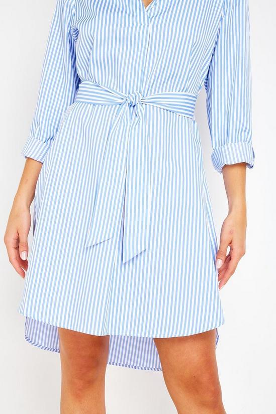 Wallis Blue Poplin Stripe Shirt Dress 4