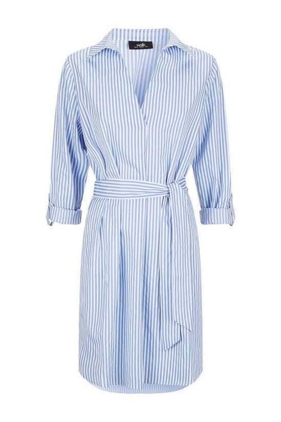 Wallis Blue Poplin Stripe Shirt Dress 5