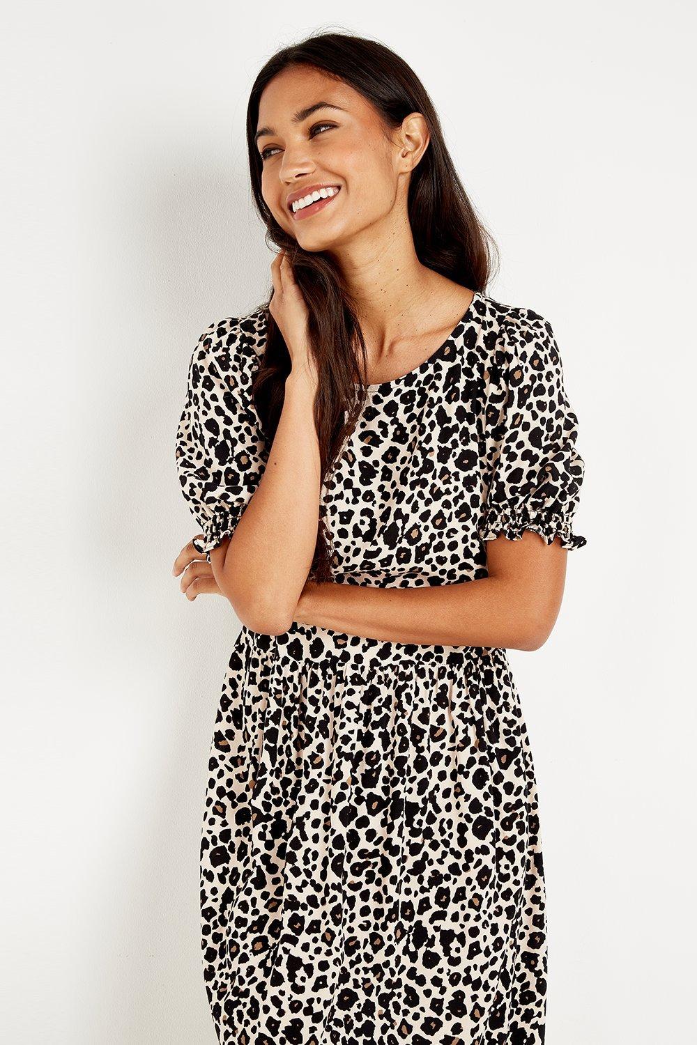 Wallis stone hot sale animal print dress