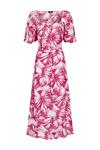 Wallis Pink Palm Square Neck Dress thumbnail 5
