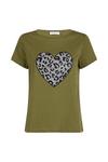 Wallis Petite Leopard Heart T-shirt thumbnail 5