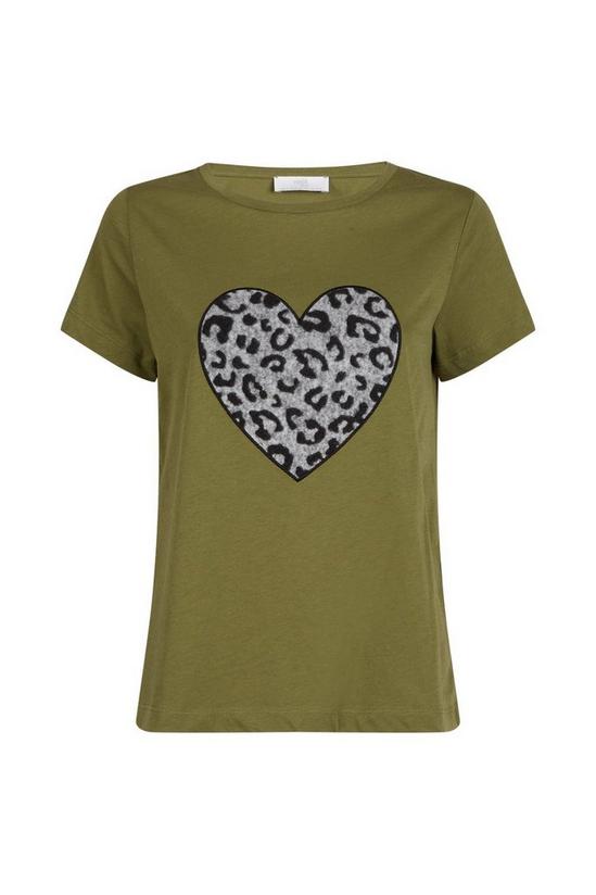 Wallis Petite Leopard Heart T-shirt 5