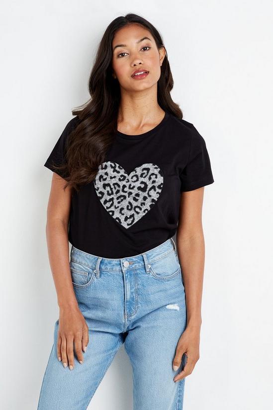 Wallis Leopard Heart T-shirt 2