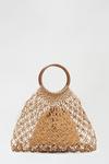 Wallis South Beach Woven Grab Bag With Wooden Handle thumbnail 2
