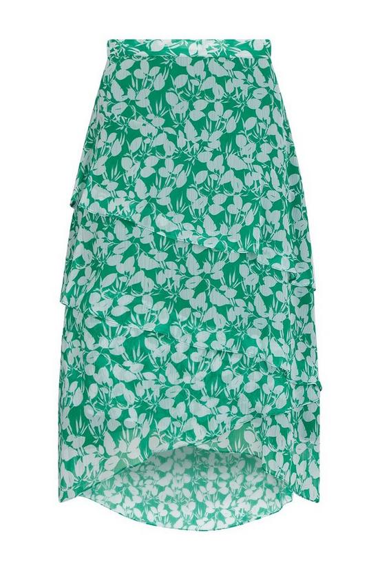 Wallis Petite Green Ditsy Floral Tiered Skirt 5