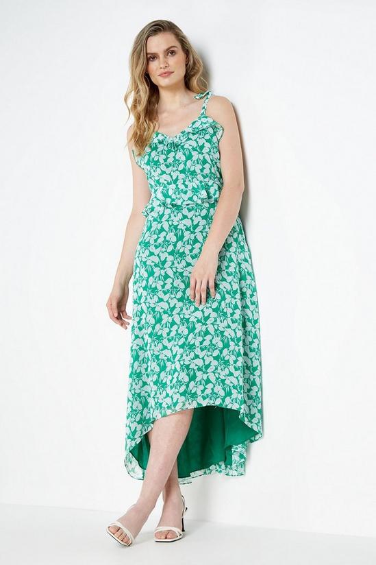 Wallis Petite Green Ditsy Floral Ruffle Dress 2