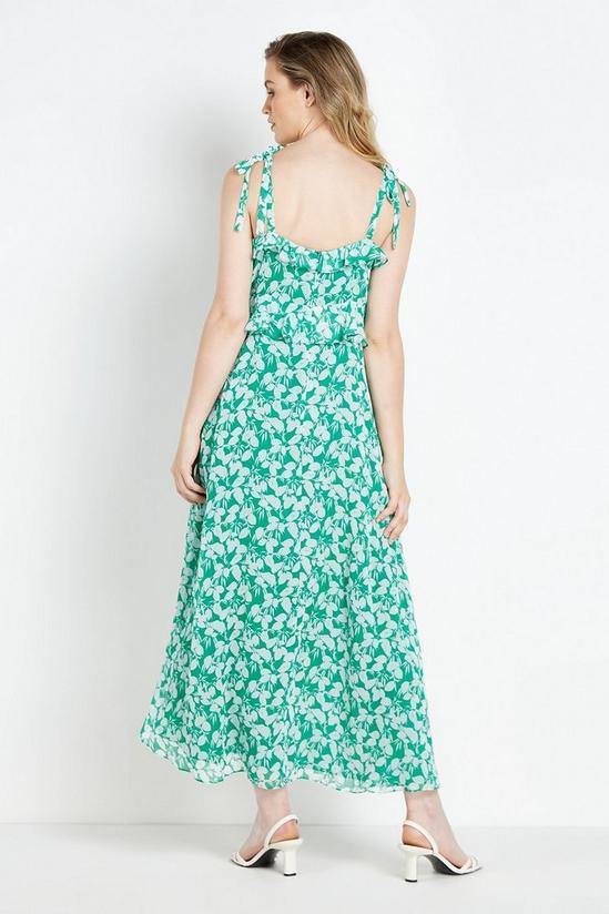 Wallis Petite Green Ditsy Floral Ruffle Dress 3