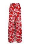 Wallis Red & Pink Floral Wide Leg Trousers thumbnail 5