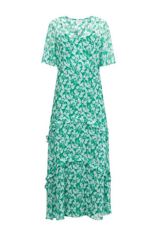 Wallis Petite Green Ditsy Floral Angel Sleeve Dress 5