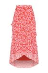 Wallis Ditsy Floral Red Pink Chiffon Skirt thumbnail 5