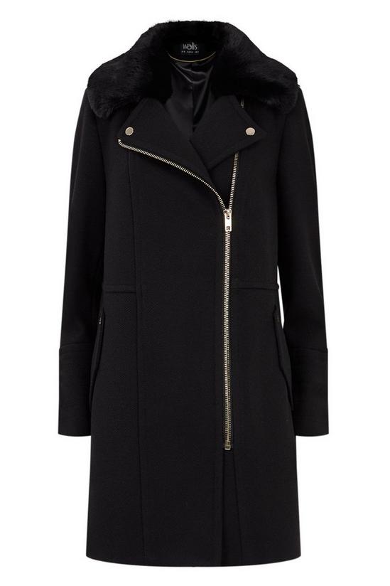 Wallis Longline Zip Faux Fur Collar Coat 5