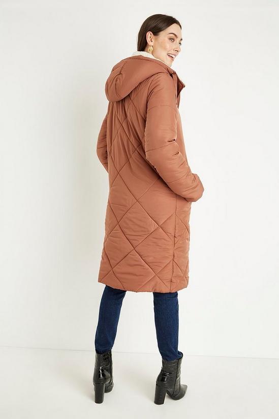 Wallis Tall Diagonal Stitch Quilted Coat 3