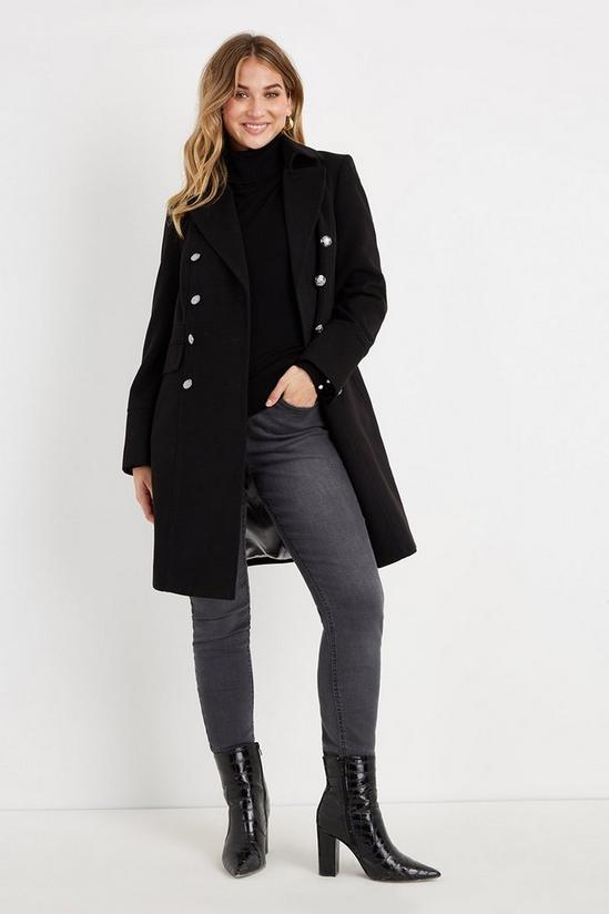 Wallis Tall Double Breasted Military Coat 1