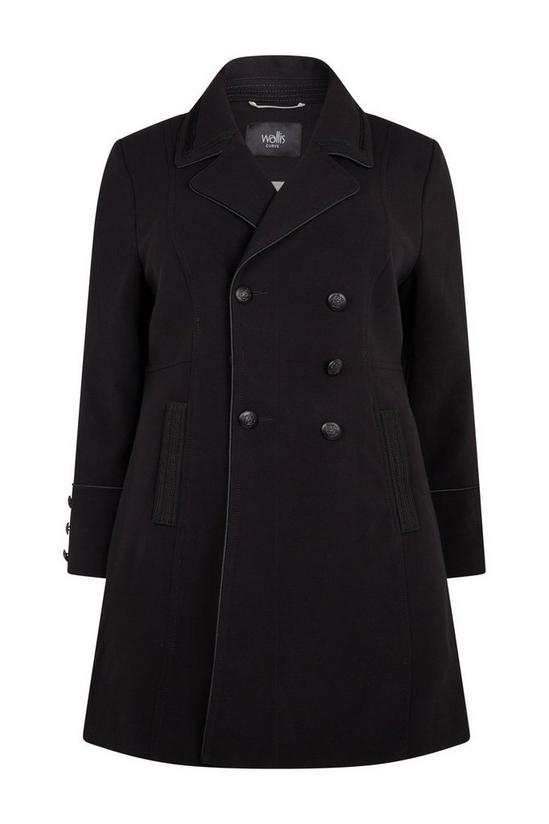 Wallis Curve Double Breasted Braided Military Coat 5