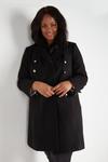 Wallis Curve Double Breasted Military Coat thumbnail 2