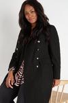 Wallis Curve Double Breasted Military Coat thumbnail 4