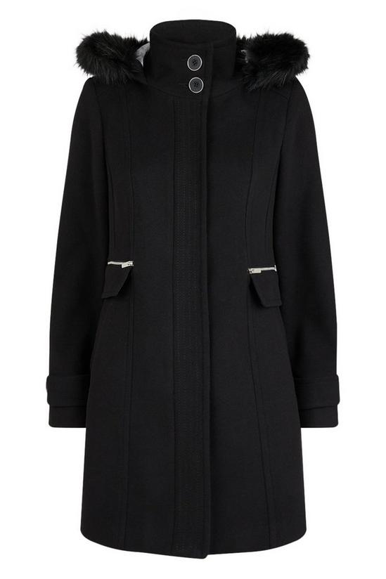 Wallis Faux Fur Hooded Duffle Coat 5