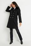 Wallis Double Breasted Faux Fur Collar Military Coat thumbnail 2